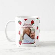 Je t'aime beaucoup Mug Photo Fraise