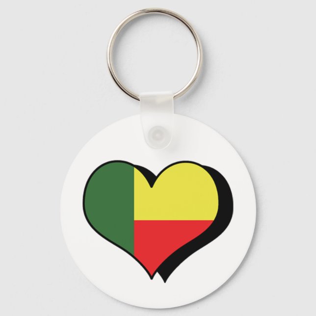 Je t'aime Bénin Porte-clés (Recto)