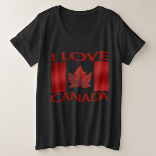 Je t'aime Canada T-shirt pour femmes Grande taille