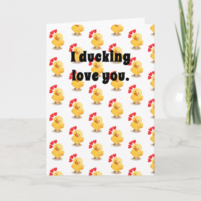 Je t'aime Canard Carte de la Saint-Valentin (Devant)