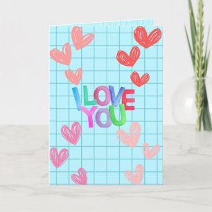 JE T'AIME CARTE Cartes pliées Jour de la Saint