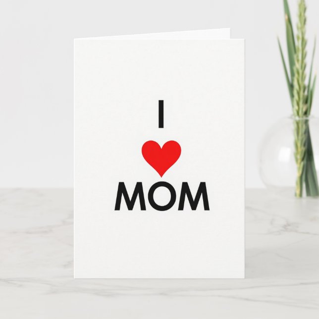 Je t'aime Carte d'amour simple (Devant)