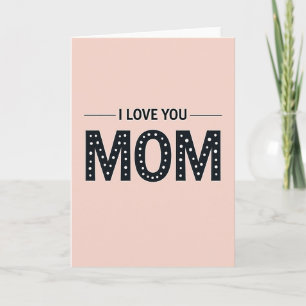 Je t'aime carte de maman minimaliste