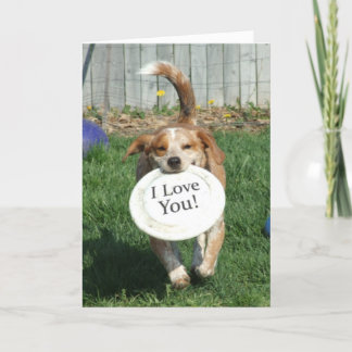 Je t'aime Carte de voeux Chien