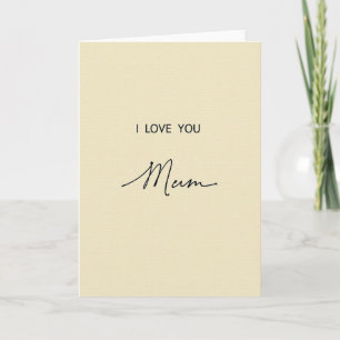 Je t'aime carte maman