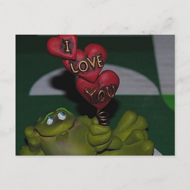 Je T'Aime Carte Postale Frog (Devant)