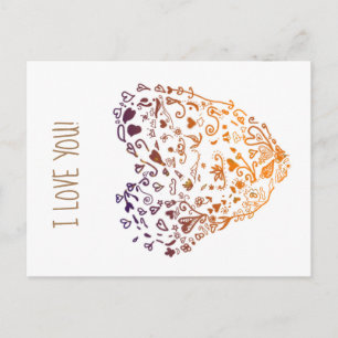 Je t'aime Carte postale Valentine