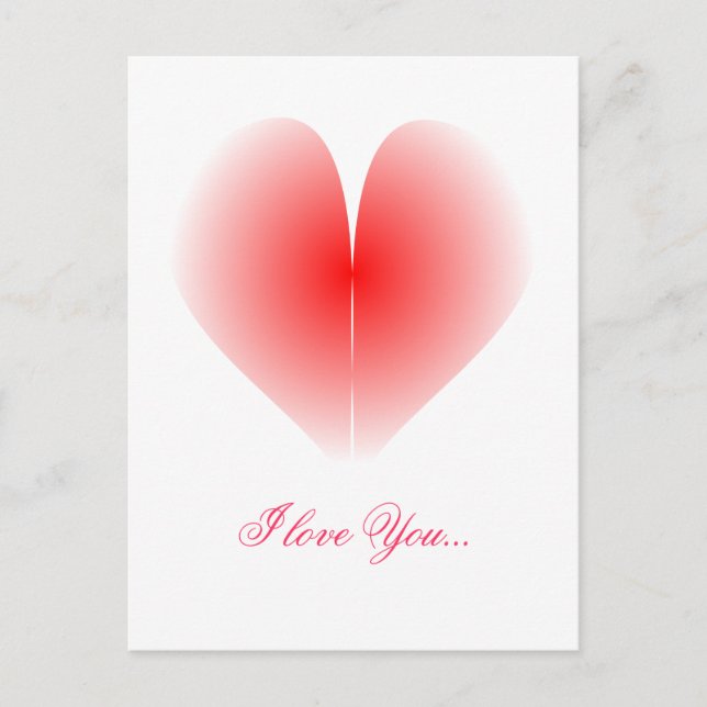 Je t'aime... carte postale valentine (Devant)