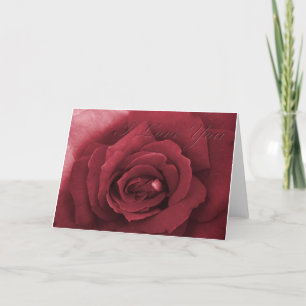 Je t'aime carte rouge rose