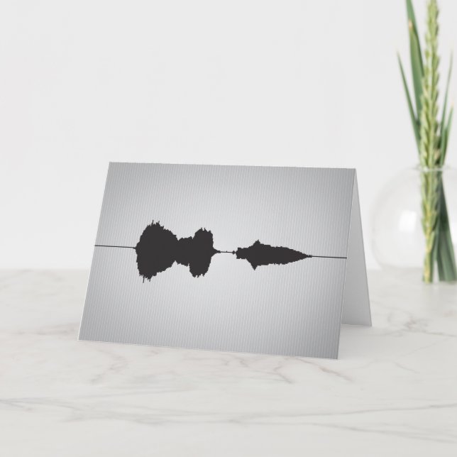 Je t'aime carte se pliante 4 de forme d'onde (Devant)