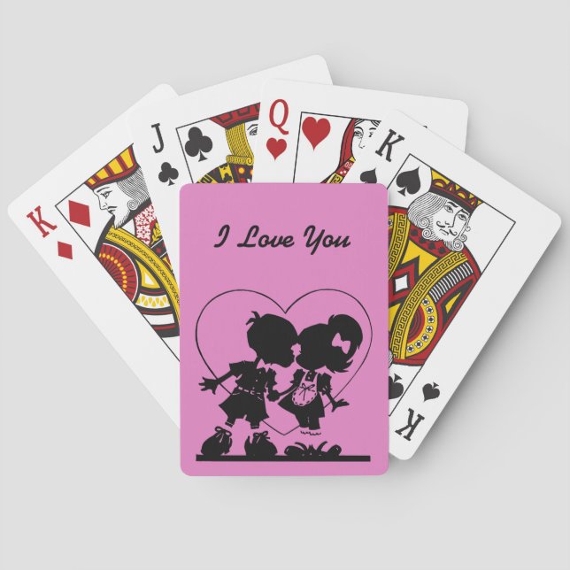 Je t'aime cartes de jeu (dos)