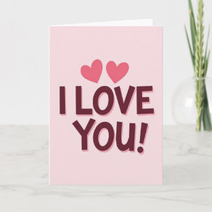 Je t'aime Cartes d'ombre de coeurs