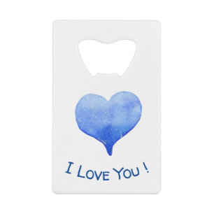 Je t'aime Coeur Bleu mignon Saint Valentin