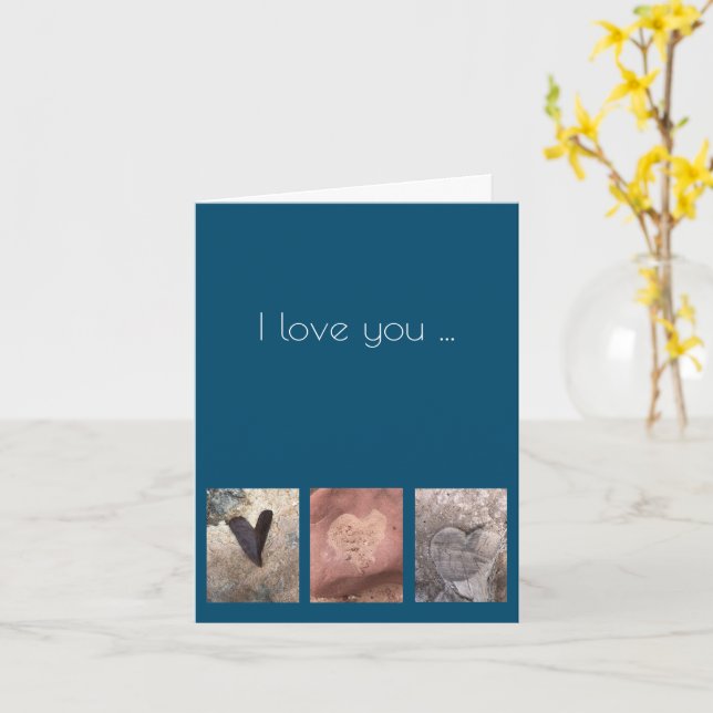 Je t'aime coeur carte de voeux (Fleur jaune)