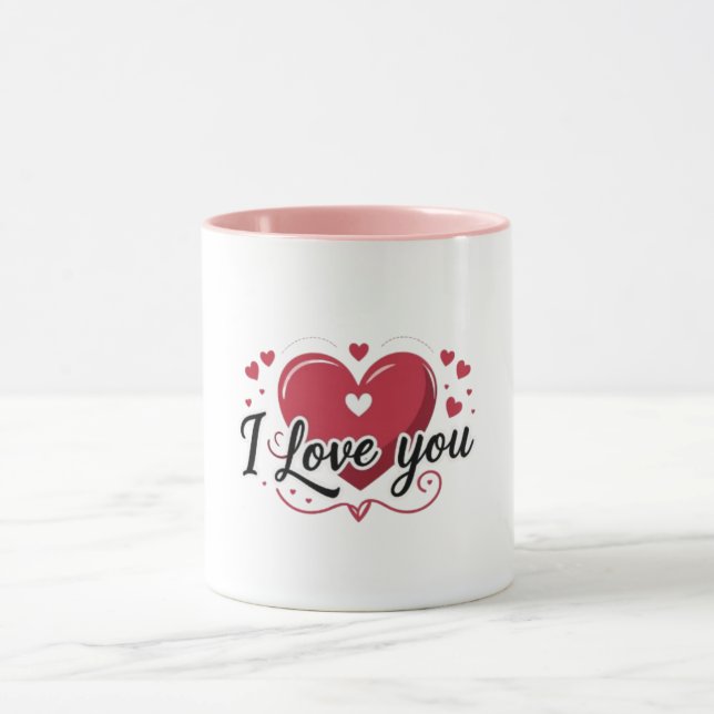 Je T'Aime Coeur Mug (Centre)