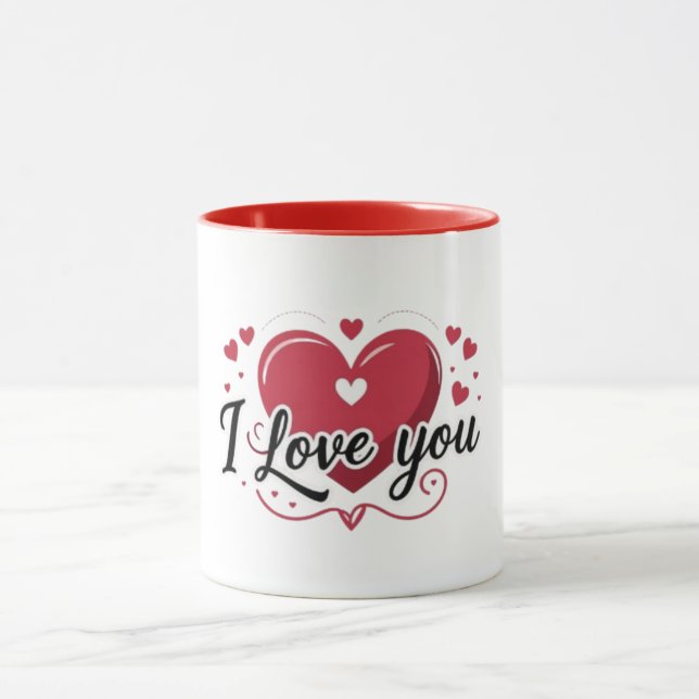 Je T'Aime Coeur Mug (Centre)