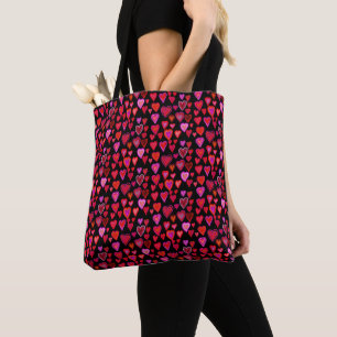 Je t'aime, coeur rouge motif sac fourre-tout