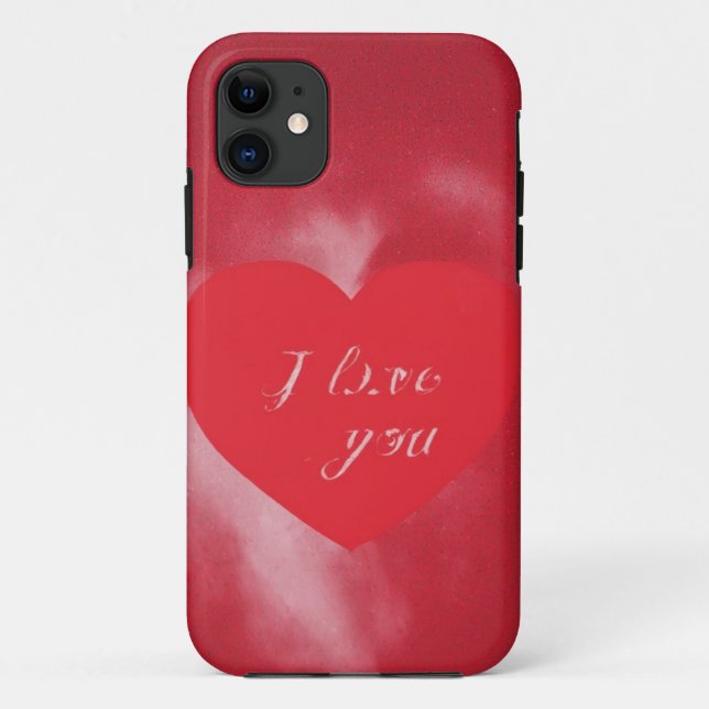 Je t'aime Coque Heart Mobile (Dos)