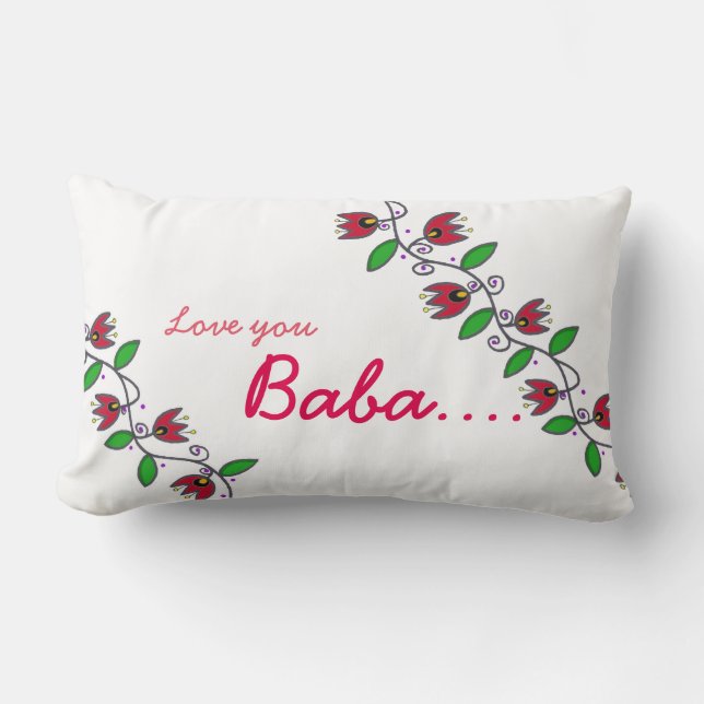 Je t'aime coussin de vigne d'éternité de baba (Recto)