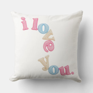 "je t'aime" Coussin en Patch Art Décoration de M