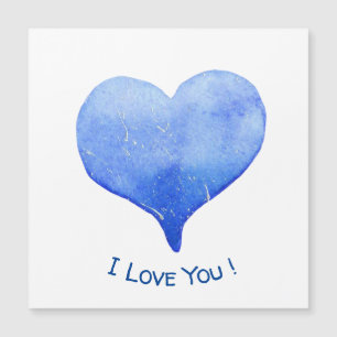 Je t'aime Cute Blue Heart Valentine