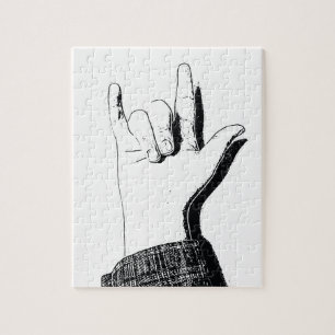 Je t'aime dans ASL - puzzle