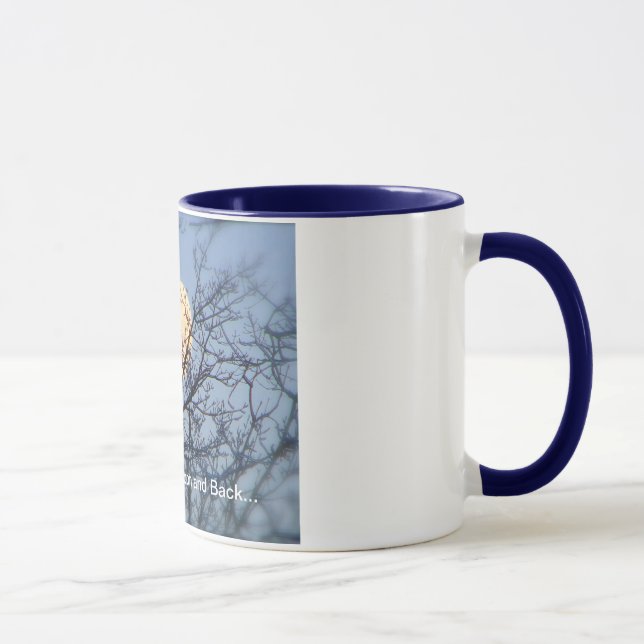 Je t'aime dans la lune et la tasse arrière de (Droite)