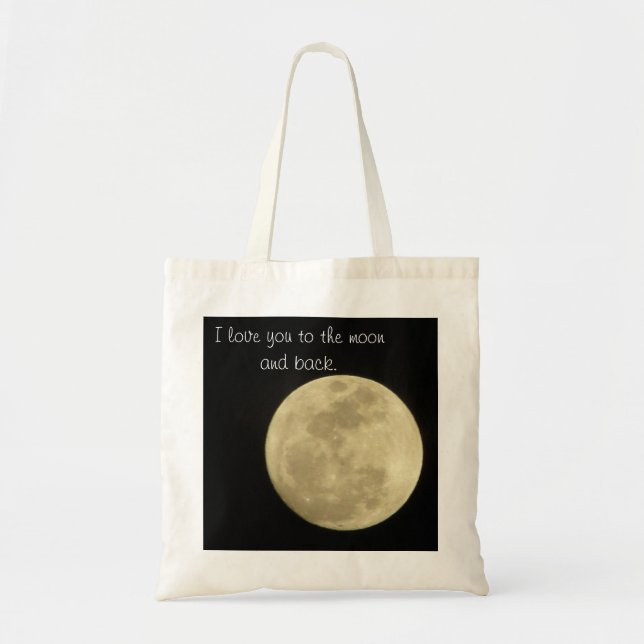 Je t'aime dans la lune et le sac fourre-tout (Devant)