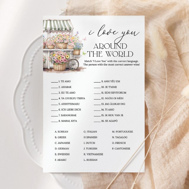 Je T'Aime Dans Le Jeu De Mariage Du Marché Mondial (Créateur téléchargé)