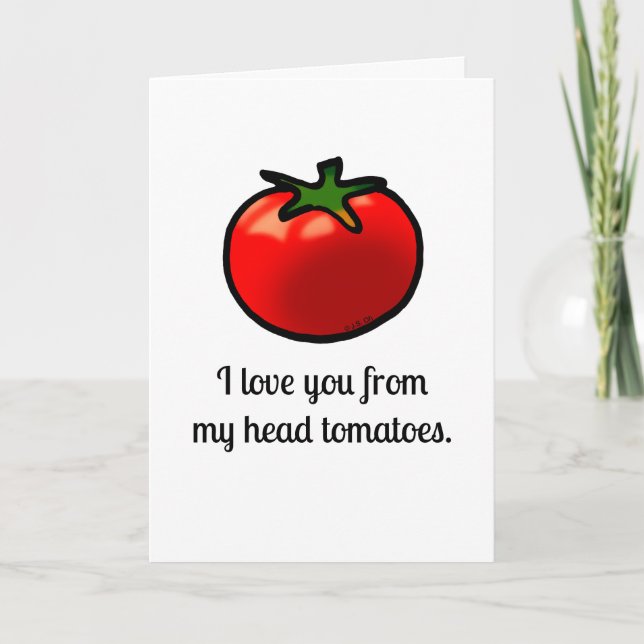 Je T'Aime De Ma Carte Tête Tomates (Devant)