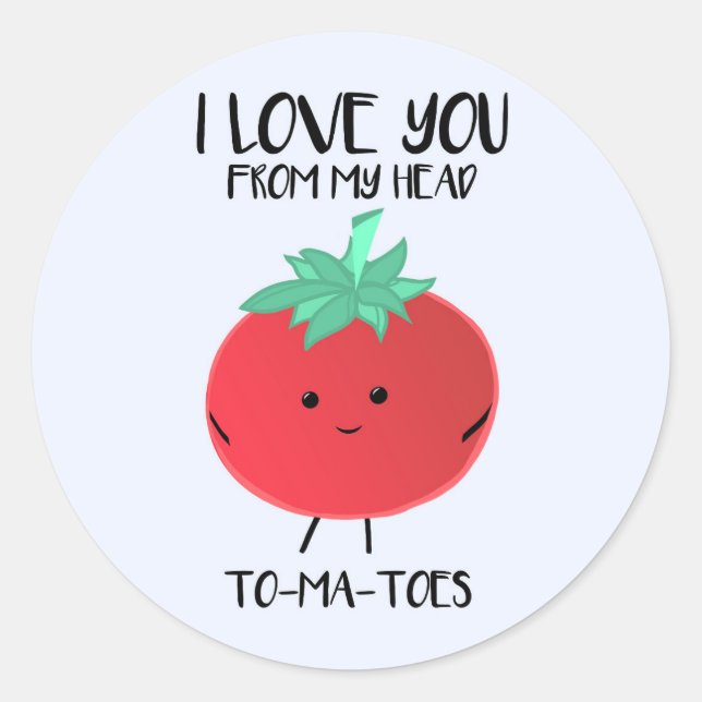 Je t'aime de ma tête à mes TOILES - Stickers (Devant)