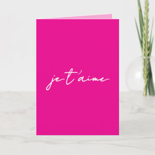 Je t'aime en français - Carte de la Saint-Valentin