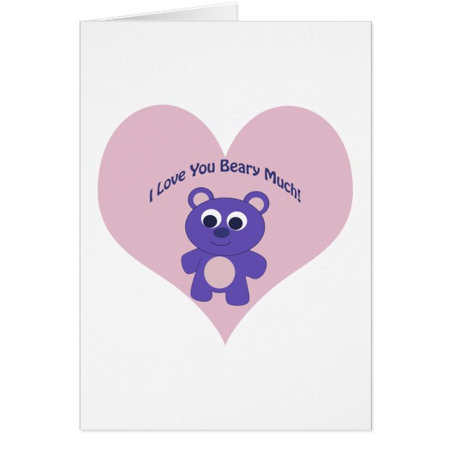Je T'Aime Faire Beaucoup De Purple Ours (Devant)