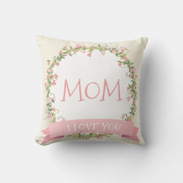 Je t'aime Fête des mères de maman | Oreiller (Recto)