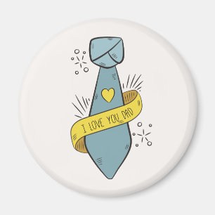 Je t'aime Fête des pères papa Magnet