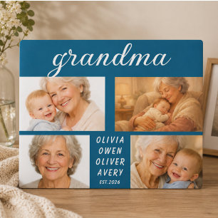 Je t'aime grand-mère Plaque photo Fête des grand