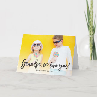Je t'aime, Grand-père Carte de vœux photo pour la
