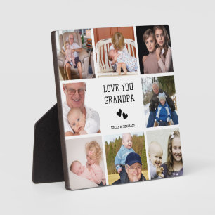 Je T'Aime, Grand-Père Plaque photo Collage moder