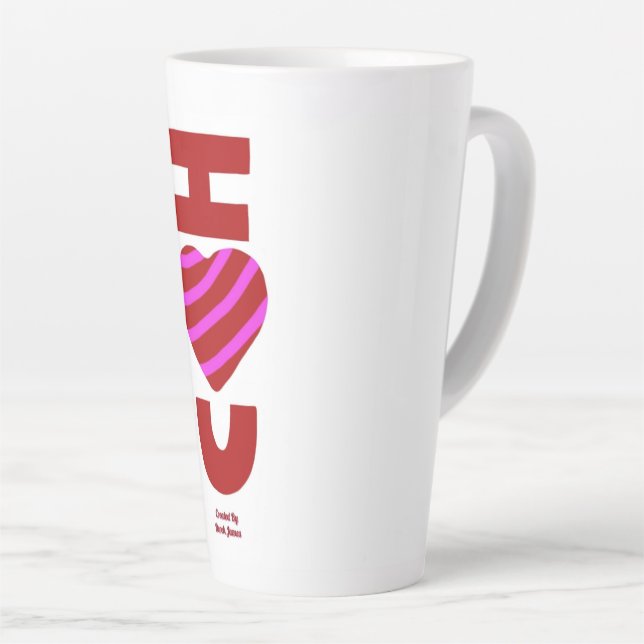 Je T'Aime Grosse Mug Latte (Angle droit)