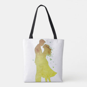 Je t'aime homme et femme sur un sac fourre-tout