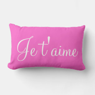 Je t'aime Je t'aime Llumbar Jeter un oreiller