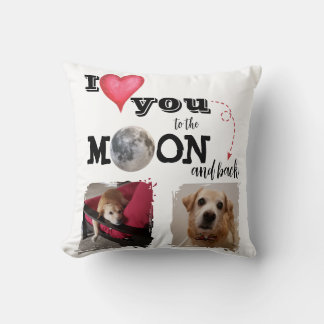 Je t'aime jusqu'à la lune Coussin jeté