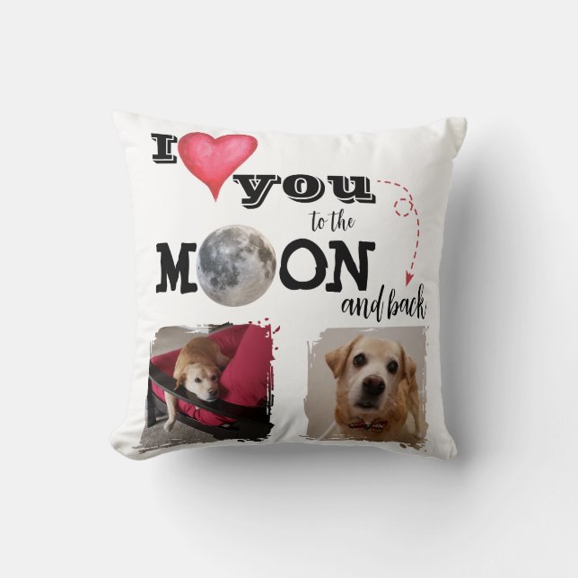 Je t'aime jusqu'à la lune Coussin jeté (Recto)