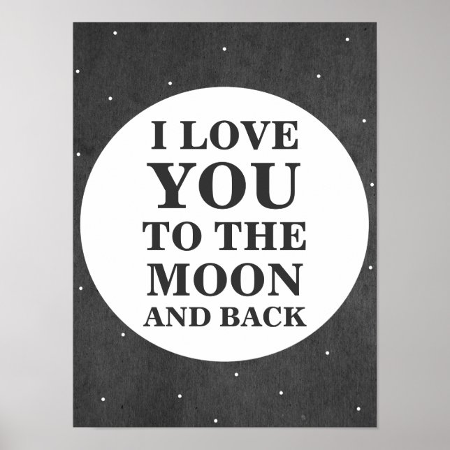 Je t'aime jusqu'à la lune et retour | Affiche (Devant)
