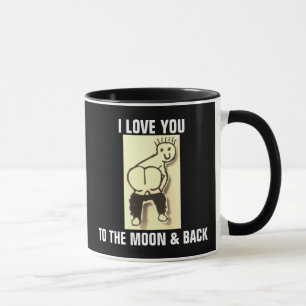 JE T'AIME JUSQU'À LA LUNE ET RETOUR TASSE À CAFE M