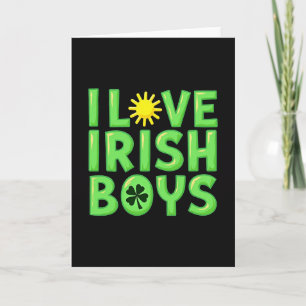 Je T'aime Les Garçons Irlandais Carte Amusante