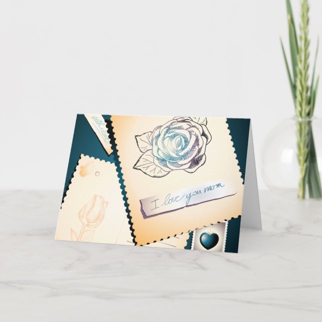 Je t'aime maman, carte (Devant)