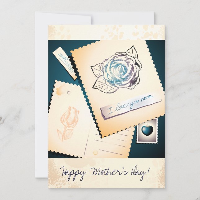 Je t'aime maman, carte (Devant)