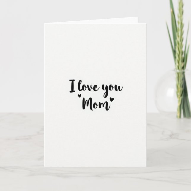 Je t'aime maman carte à scénario simple (Devant)