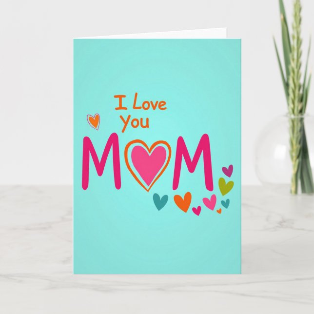 Je t'aime maman carte cadeau (Devant)